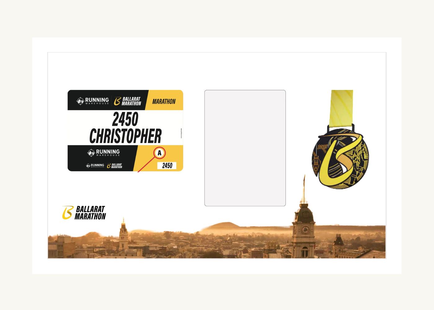 Ballarat Marathon Medal Display Frame