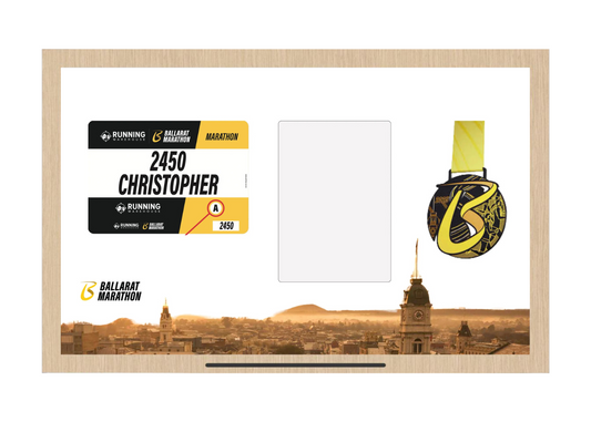 Ballarat Marathon Medal Display Frame